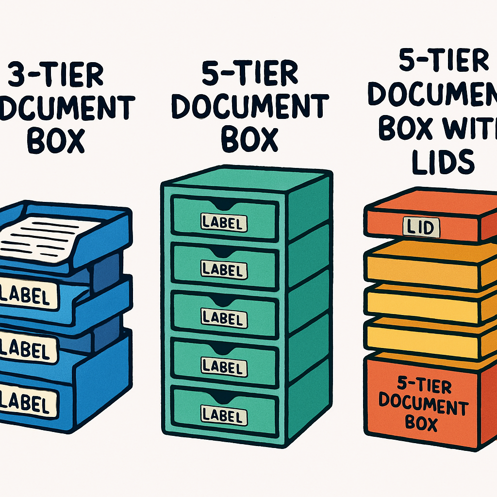 “กล่องเอกสาร3ชั้นกล่องใส่เอกสาร5ชั้นกล่องเก็บเอกสาร5ชั้นฝาแยก”