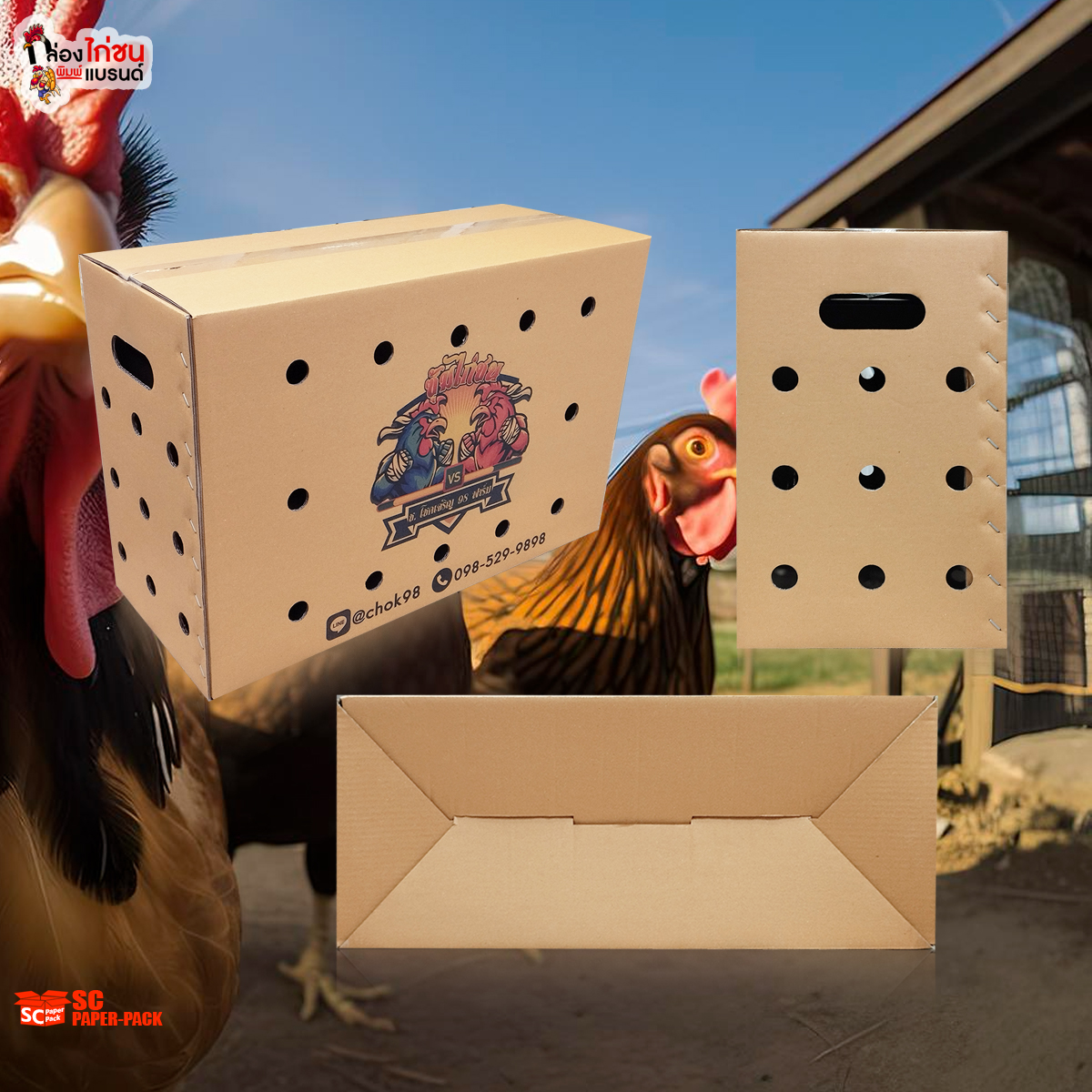 กล่องไก่ชน – เสริมภาพลักษณ์ฟาร์มมืออาชีพ